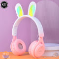 【New Innovation】M6r Rabbit Ear Wireless Bluetooth Earphones For Children Luminous Headphones With Microphone Foldable Macaron Color Music Heaset. 