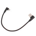 25cm 90 Degree Elbow Usb C Micro Usb Data Cable Usb To Type C Short 2.4a Fast Charging Cable For All phones. 