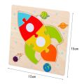 Baby Toys Wooden 3D Jigsaw Puzzle Cartoon Tangram Jigsaw Puzzles Early Learning Educational Toys For. 