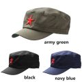Uniis Classic Red Star Army Hat Adjustable Cotton Sun Hats Casual Sports Plain Cap Outdoor Casual Caps Flat Top Hats. 