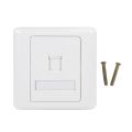 AMP Single Port RJ45 Wall Flat Face Plate 1PC 86 Type Ethernet LAN Network Socket Panel. 