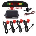 【white】 Car Parktronic Parking Sensor 4 Reverse Backup Monitor System Display. 