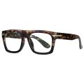 Mens Oversized Computer Glasses Thick-Rimmed Eyewear Square Frame. 