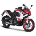 Bajaj Pulsar Rs200 White Bike Red Sticker complete set. 