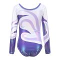 Children Girls Gymnastics Leotard Diamante Long Sleeve Practice Dance Wear Bright Color Body Suits Ballet Leotard. 