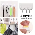 10 Pcs/Set Free Punching Sticky Hook/ Mini Plastic Self Adhesive Wall Hanger Hook/ Multi-Purpose Hook for Keychain,coat. 