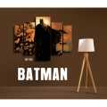 Five (5)Pieces Modern HD Printed Home Decor Wall Art Framed  -  Batman. 