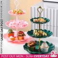 3 Tier High Tea Stand Dessert Cupcake Cakes Fruit Party Serving Platter Tray Food Tower Plates. 