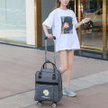 New Style Can Back Trolley Travel Bag Female Hand-Held Luggage Bag Cute Large Capacity Student Draw-Bar Bag Waterproof Boarding Bag. 