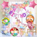 5 Pcs Foil Balloons Cocomelan Pink Birthday Party Decorations. 