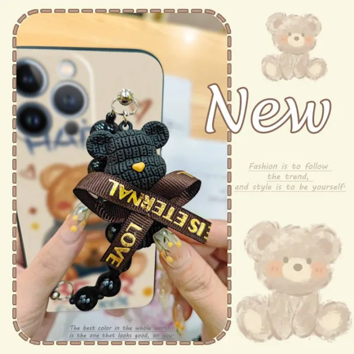 soft%20case%20Bear%20bracelet%20Phone%20Case%20For%20Nokia%20HMD%20Fusion%20protective%20case%20phone%20case%20Waterproof%20Black%20pearl%20pendant%20cute%20-%20Image%203