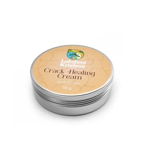 Lakshmi Krishna Naturals Crack Healing Cream For All types of Skin-50 g with Shea Butter, Beeswax, and Essential Oils ||Moisturizes and Soothes Dry, Rough Skin||(FROM INDIA)JEZ
