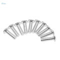10pcs Auto Car Aluminum License Plate Frame Bolt Screws 16mmx5mm Silver. 