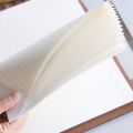 A5 Notebook 6 Holes PU Leather Cover Notebook Loose Pocket Leather Refillable Notebook Binder Rings Journal (Black). 
