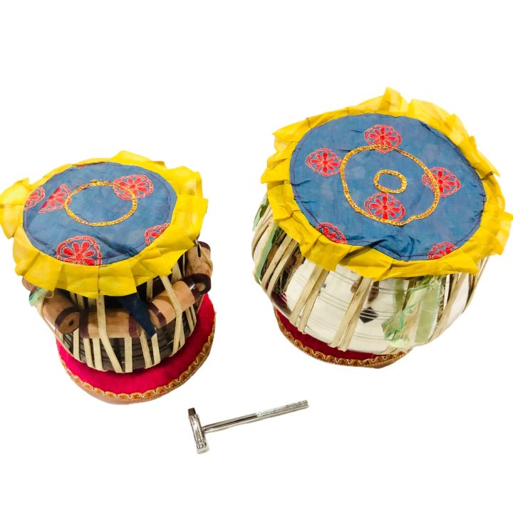 Indian%20Kulkata%20Tabla%20Drum,%20Deluxe%20Steel%20Bayan%202%20KG,%20Chrome%20Finish,%20Sheesham%20Wood%20Dayan,%20Hand%20Made%20Drum%20Skin,%20Leather%20Straps%20to%20Tune,%20Tuning%20Hammer,%20&%20Pegs,%20Gig%20Bag,%20Cushion%20&%20Cover,%20Best%20For%20Student%20&%20Beginner%20%20(Dayan%20-%2013%20cm,%20Bayan%20-%2024%20cm)%20-%20Image%203