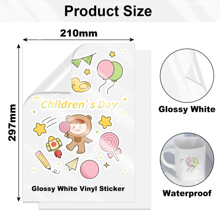 10%20Sheets%20Self%20Adhesive%20Vinyl%20Sticker%20Paper%20A4%20Size%20Transaprent%20Matte%20Glossy%20Holographic%20Paper%20Sticker%20For%20Inkjet%20Printer%20-%20Image%202