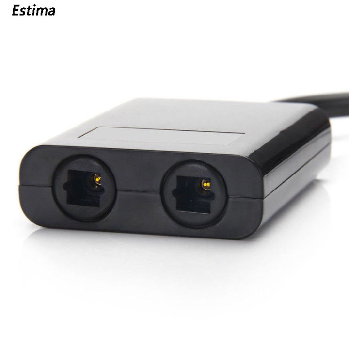 Optical Digital Audio Cable Splitter Adapter 2 Way SPDIF Toslink 1 To 2 Out Hub