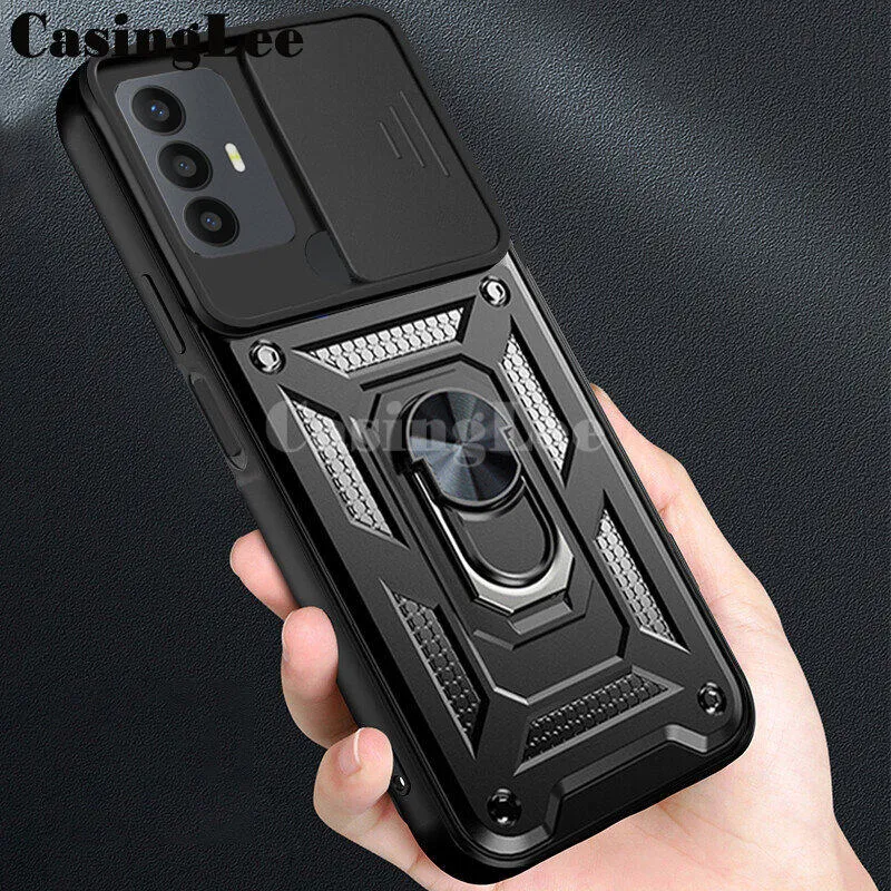 Custodia Antiurto Con Cavalletto E Vetro Temperato Per Huawei P30 Lite - MobiBax