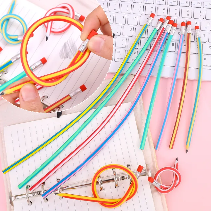 1/5Pcs%20Colorful%20Magic%20Bendy%20Flexible%20Soft%20Pencil%20With%20Eraser%20Stationery%20Kids%20Student%20Colored%20School%20Office%20Supply%20Creative%20Novelty%20-%20Image%202