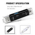 All In 1 OTG Type C /MicroUSB /USB Card Reader TF Memory Card Reader Phone Camera Card Reader 3.1High-speed Universal Android Phone Macbook Laptop Computer Extension Headers. 