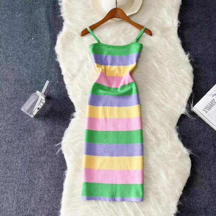 Rainbow%20Chic%20Fashion%20Wrap%20Hips%20Midi%20Dress%20Women%20Y2K%20Strip%20Knitted%20Bodycon%20Summer%20Dress%20Streetwear%20Ladies%20Outfits%20Sundress%20-%20Image%207