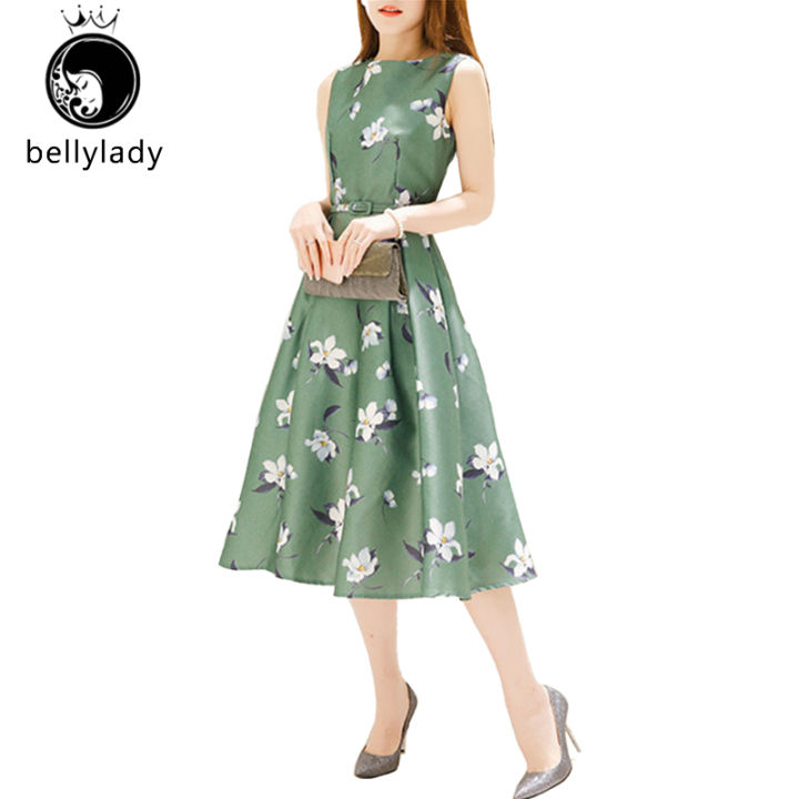 bellylady%20Women%20Summer%20Dress%20Sleeveless%20Round%20Neck%20A-line%20Skirt%20Elegant%20High%20Waist%20Casual%20Long%20Dress%20-%20Image%209