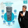 Q DEVICES Long Knee Brace 22", Unmatched Stability, Adjustable Strap, Anti Slip Design, Ideal for Injury Recovery, Sports, Open & Closed Patella Function, Unisex (L) FROM INDIA (ABR). 