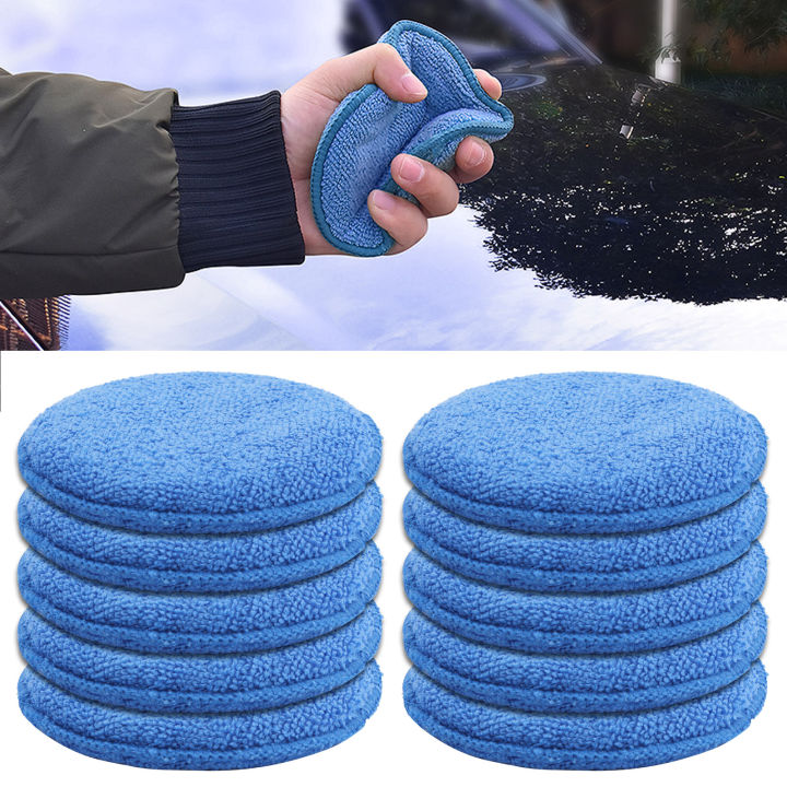 10Pcs Clean Buffer Car Detaling Soft Vehicle Washing Accessories Foam ...