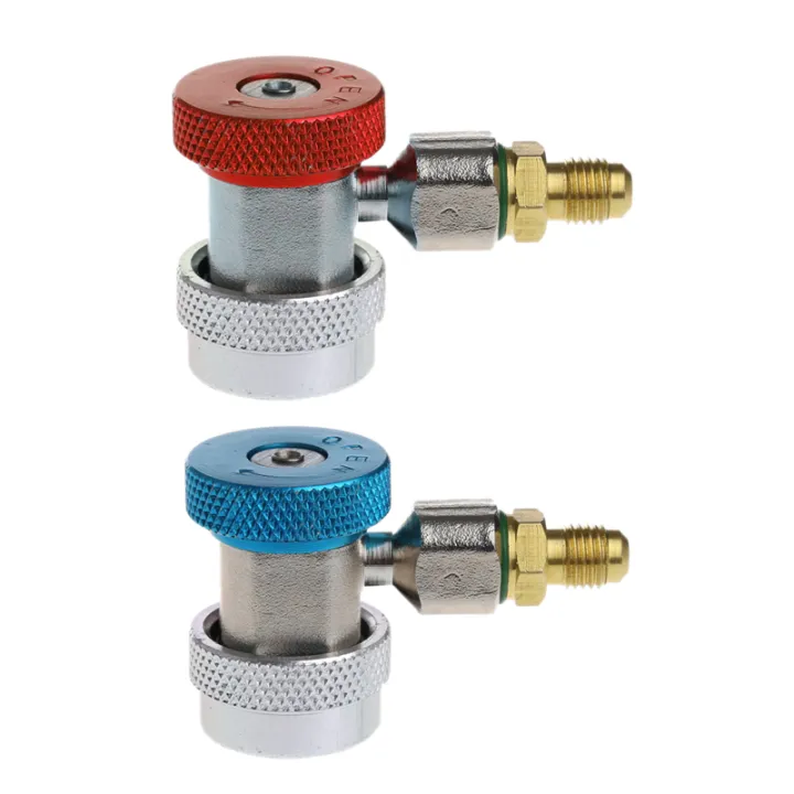 2Pcs%20Car%20Auto%20Freon%20R134A%20H/L%20Quick%20Coupler%20Adapters%20Air%20Conditioning%20Refrigerant%20Adjustable%20A/C%20Manifold%20Gauge%20-%20Image%203