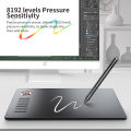 HXSJ Veikk A15Pro Di-Gital Drawing Tablet 10X6 Inch Active Area Graphic Tablet 5080Lpi Resolution Type-C With Charge-F-Ree Passive Pen Red. 