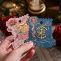 Mr. Paper Metal Bookmark Rose Code Series Simple High Profile Level Hollow Bookmark Pocket Decorative Reading Clip. 