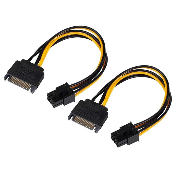 SATA%2015%20pin%20to%206%20Pin%20Power%20Cable%203-Pack%2015%20pin%20SATA%20to%206%20pin%20pci%20Express%20power%20Adapter%20cable%20-%208%20Inch%20-%20Image%205