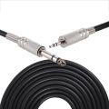 4.9ft 3.5mm 1/8 inch Male to 6.35mm 1/4 inch Male TRS Stereo Audio Cable Hot Black. 