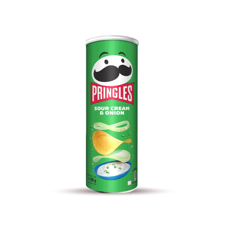 Pringles Potato Chips, Sour Cream and Onion, 165g