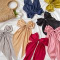 Korean Style Hair Clip Elegant Silk Satin Oversize Bow Hairpin Ribbon Hair Clip Bow Spring Clips For Woman Girls Hair Accessories. 