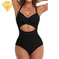 Quick Drying Monokini Halter One-piece Swimsuit for Women Slim Fit Beachwear with Hollow Out Design Quick Drying Stylish Perfect for Women Monokini Swimsuit. 