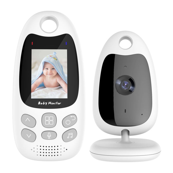 Baby Monitor Digital Camera Video Monitor for Kids with 2.0 Inch LCD Screen Room Temperature Detection Two-Way Talk Auto Night Vision Built-in Music Multi-Language Alarm Clock Setting