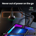 UGREEN USB Car Charger 30W Quick Charge 4.0 QC4.0 QC3.0 PD Type C Fast Car USB Charger For iPhone Xiaomi Samsung Google. 