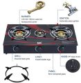 3 Burner Gas Cooker with Glass Top and Company Warranty. 