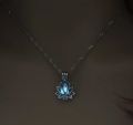 Glow In The Dark Necklace Flower Necklaces for Woman Hollow Water Drop Pendant - 01. 