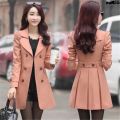 ︽ Coat Slim plus Size Autumn and Winter New Women's Clothing All-Match off Women's Show Style Korean Style Windbreaker 2018 Windbreaker Mid-Length Slim-Fit Leisure Trendy Clothing …. 