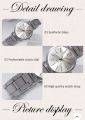 【no box】 Silver Watch For Women/Girl Luxury Leather Analog Ladies Quartz Wrist Watches Fashion Bracelet with Watch Female Relogio Feminino. 