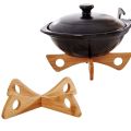 Wooden cooking pot stand 8". 