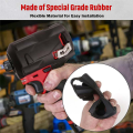 The Tool Boot 49-16-2554 Only Fits for Milwaukee M12 FUEL Stubby 1/2 in and 3/8 in Impact Wrench 2555-20 2555P-20 Durable Easy Install Black. 