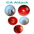 Original Genuine Leather Ball CA Attack & Gray-Nicolls & Wasim Akrm 156g (5 1/2 Oz) Red and White Colours.. 