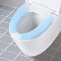 【WEJA】1Pair Portable Reusable Warm Plush Toilet Seat Filling Washable Bathroom Mat Seat Cover Health Sticky Pad Household Supplies. 