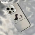 Anedshaop Funny No Internet T-Rex Dinosaur Case for iPhone 16 15 12 13 11 14 Pro Max XR 7 8 Plus Hard IMD Plastic Matte Cover for Men Boys. 