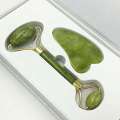 Flfwlass Facial Massager Jade Roller and Gua Sha Stone. 