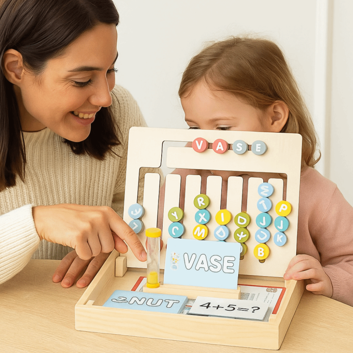 Bambeani Number Tracing | Double Sided Wooden Montessori Math & Counting Toy | Toddler Sensory Play | Tracing Numbers For Preschool