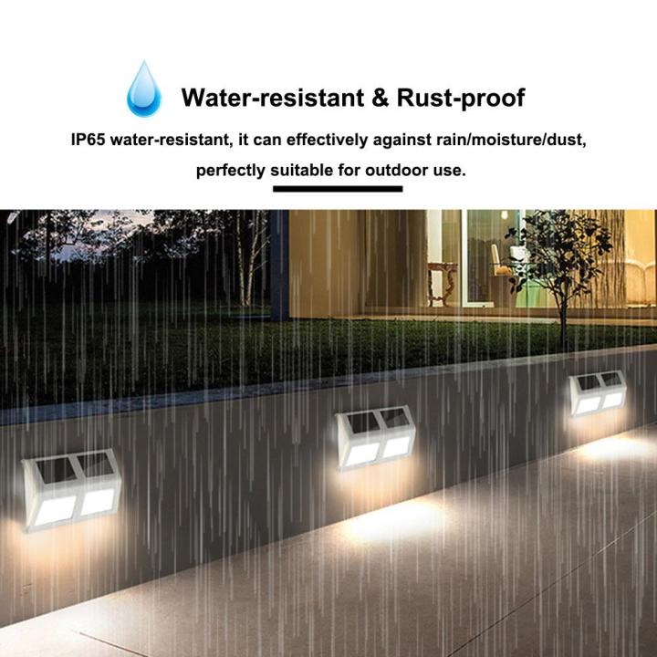 Migeet%204LED%20Solar%20Powered%20Stair%20Lights%20Wall%20Lamp%20Solar%20Step%20Light%20Water-resistant%20Outdoor%20Lighting%20Walkway%20Light%20for%20Deck%20Path%20Patio%20Garden%20Yard%20Auto%20On/Off%20-%20Image%203